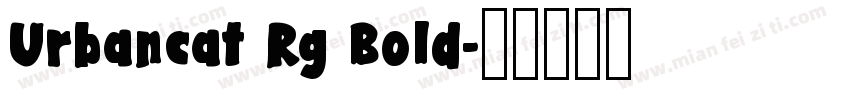 Urbancat Rg Bold字体转换